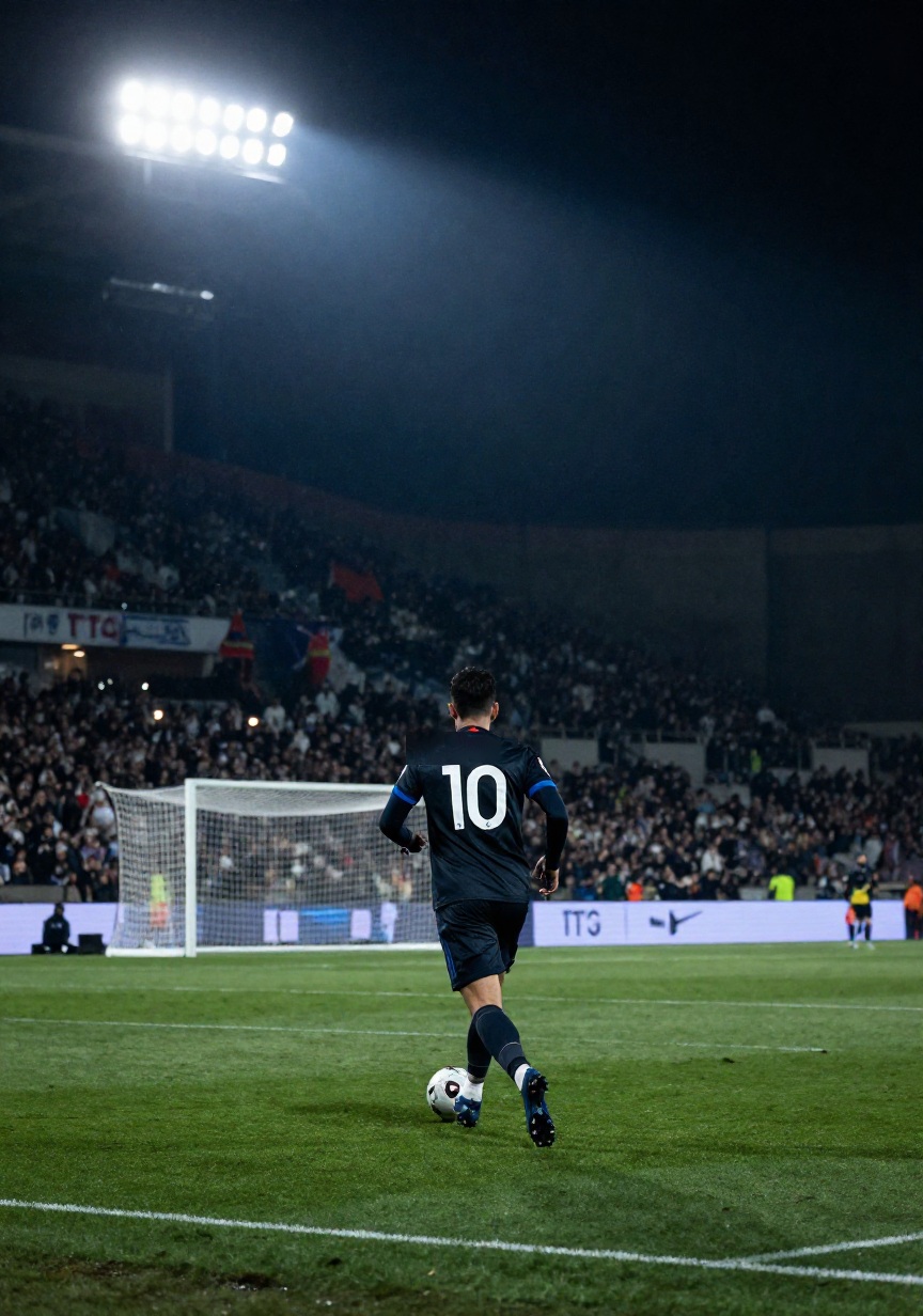 Player on a football (soccer) pitch